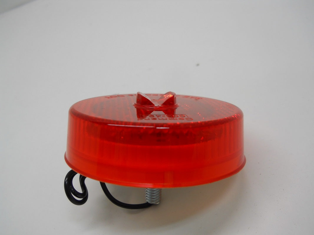 (10) Red 2.5 inch Round LED Truck Trailer Side Marker Clearance Lights / Stud