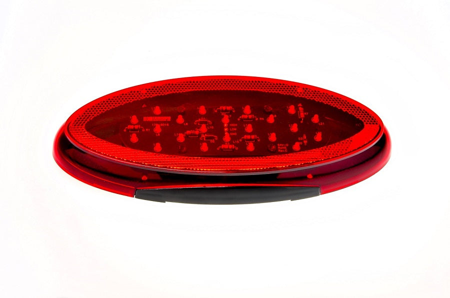 9.5" Oval Red LED 003-85 RV Trailer Camper Turn Brake Tail Lights License Light
