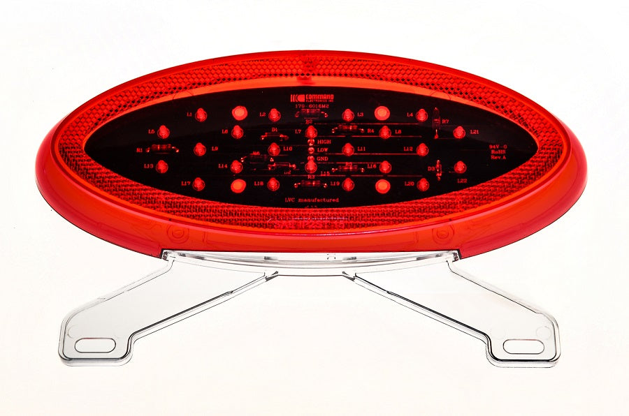 9.5" Oval Red LED 003-85 RV Trailer Camper Turn Brake Tail Lights License Light