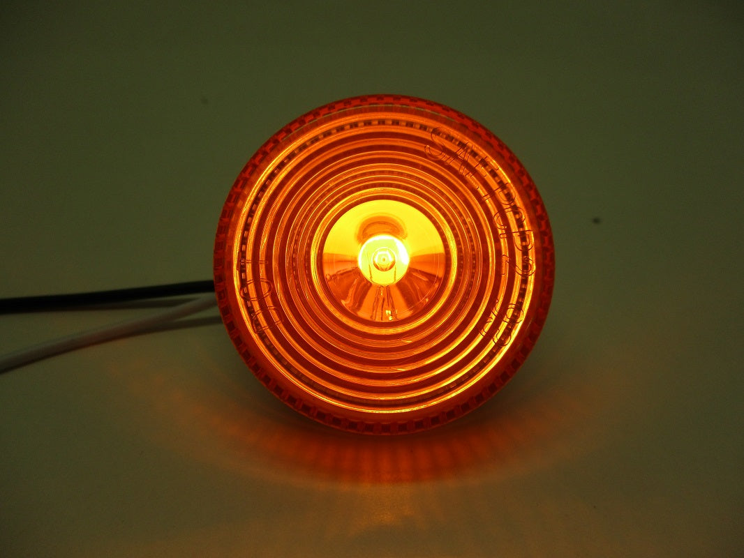 Amber 2 inch Round Incandescent Truck Camper Trailer Marker Clearance Light