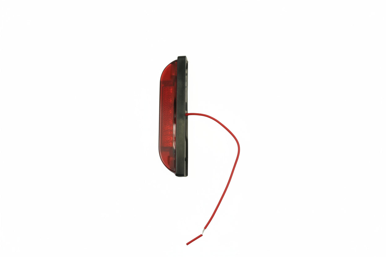 Red 6 LED 4" Side Marker Clearance Light RV Truck Trailer Self Grounding