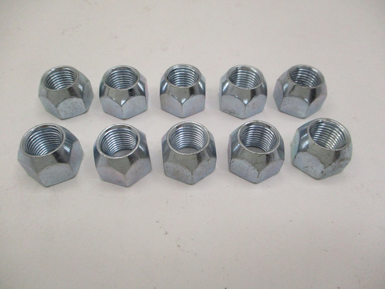 (10) Trailer Wheel Lug Nuts 1/2"x20x7/8"L Zinc Plated Steel Open End Nuts 3/4"
