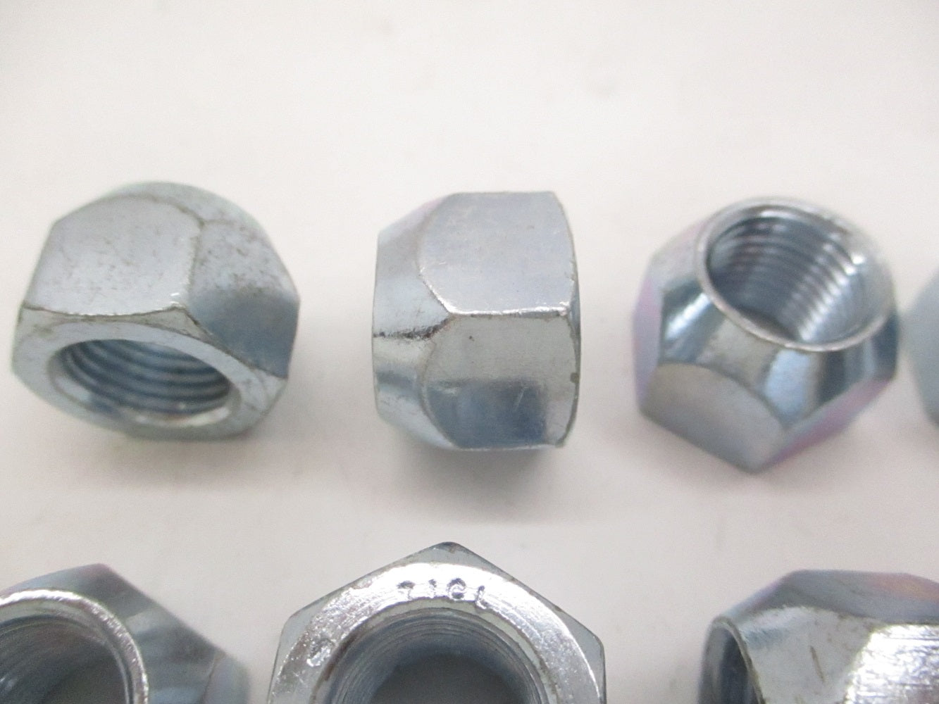 (10) Trailer Wheel Lug Nuts 1/2"x20x7/8"L Zinc Plated Steel Open End Nuts 3/4"