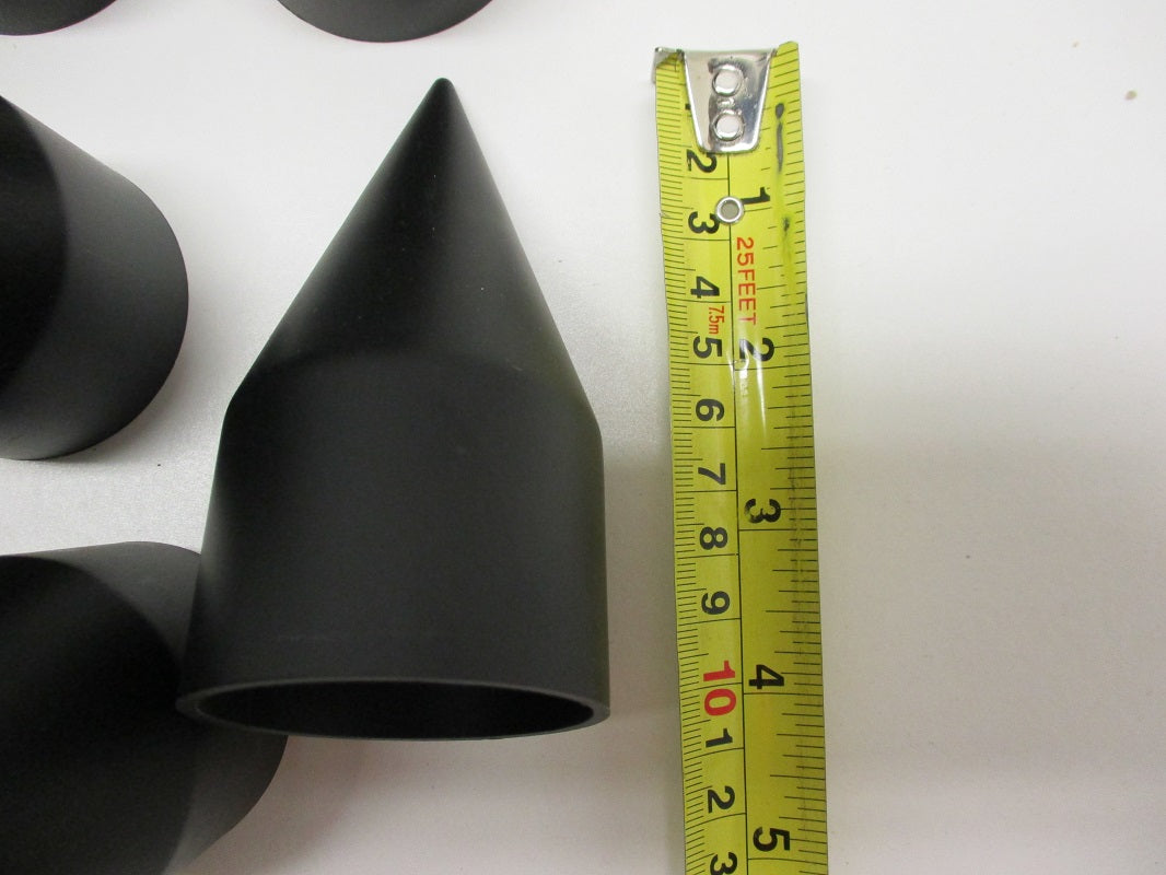 (20) Wheel Lugnut Black Plastic 33mm Thread On Spike Nut Covers Caps / 4 1/8"