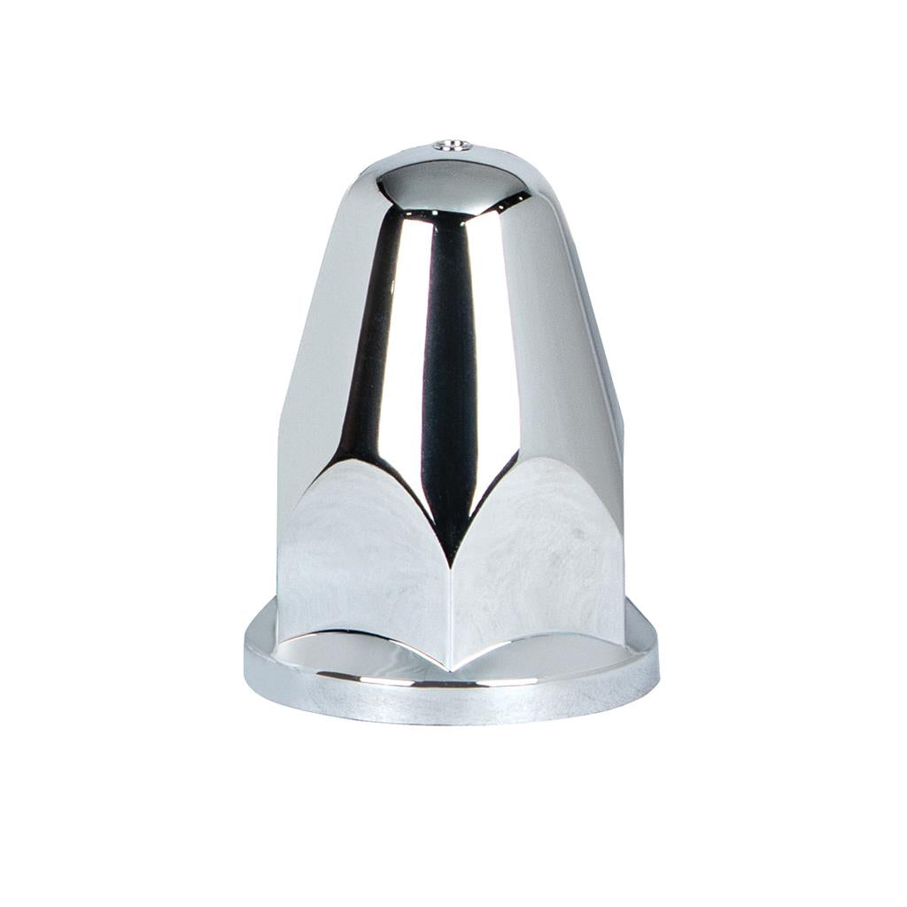 20 Pack 33MM X 2-5/8" CHROME PLASTIC BULLET NUT COVER W/FLANGE - PUSH-ON
