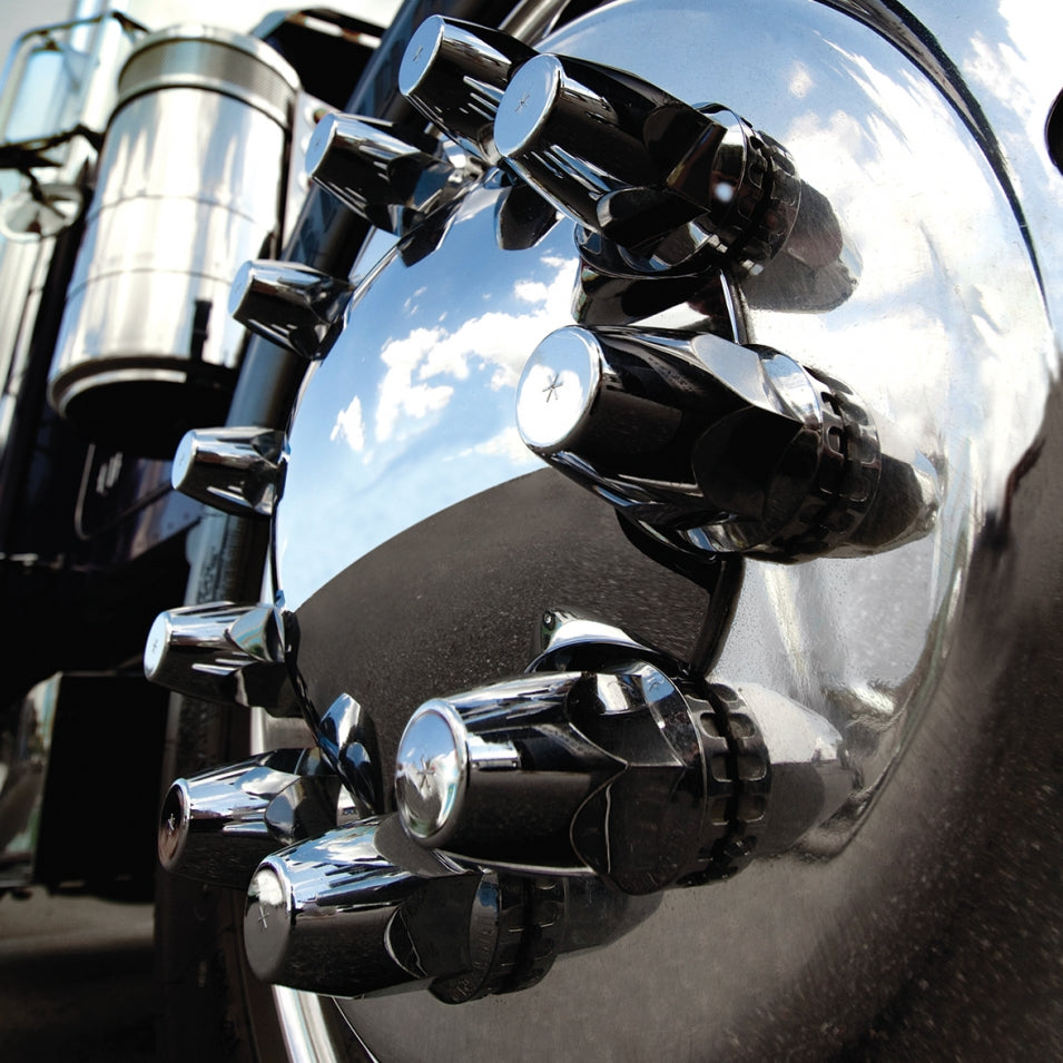 60 Chrome Lug Nut Covers 33mm Thread-On Peterbilt Fits Kenworth Freightliner