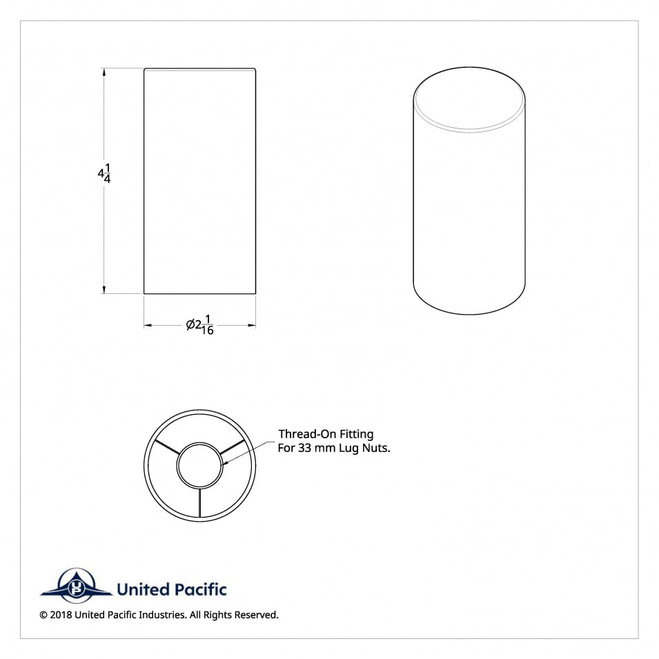 (20) Wheel Lugnut Black Plastic 33mm Thread On Cylinder Nut Covers Caps / 4 1/4"