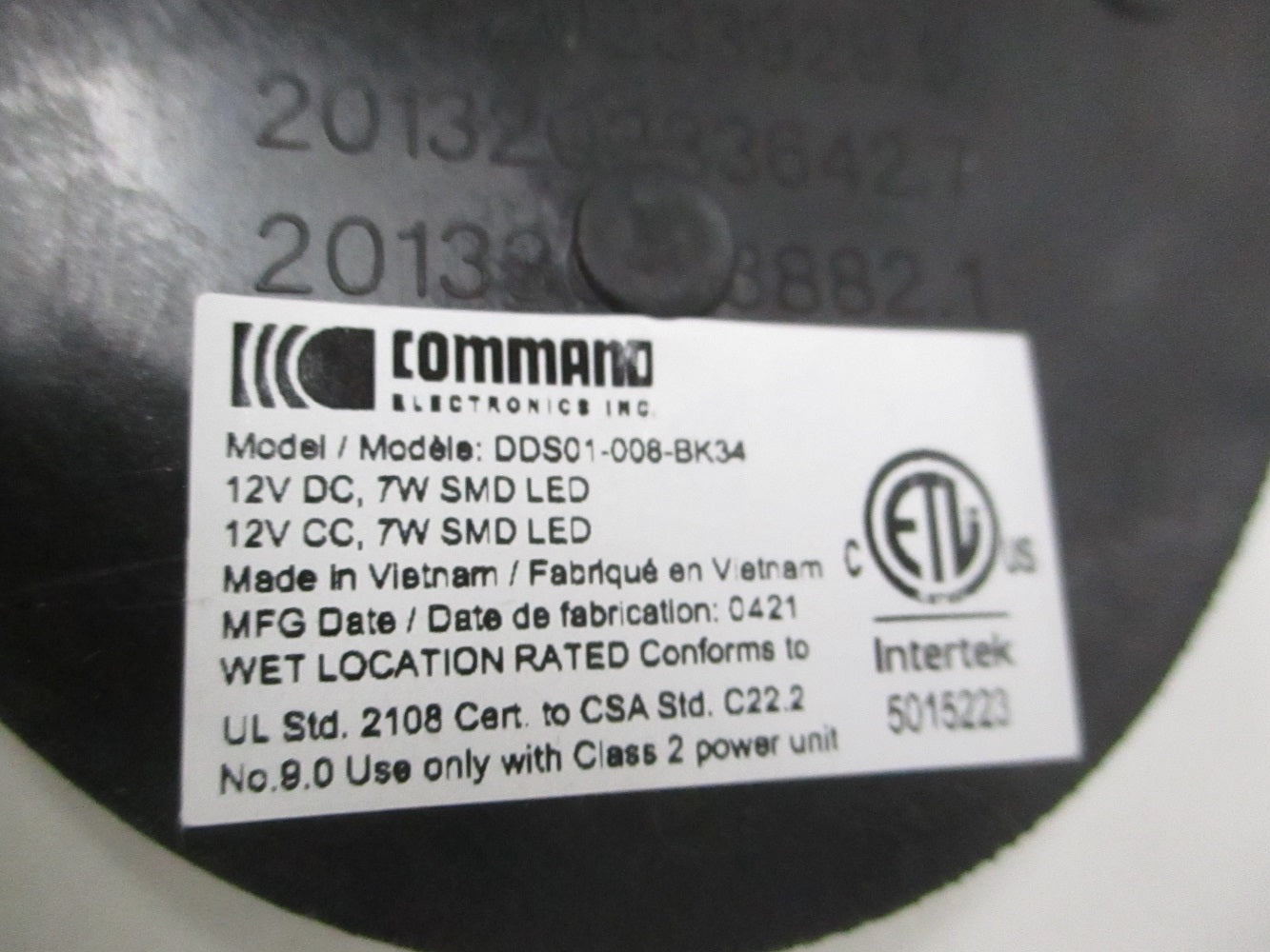 Large Black Oval LED 12V Camper RV Trailer Utility Dome Light / On Off Switch