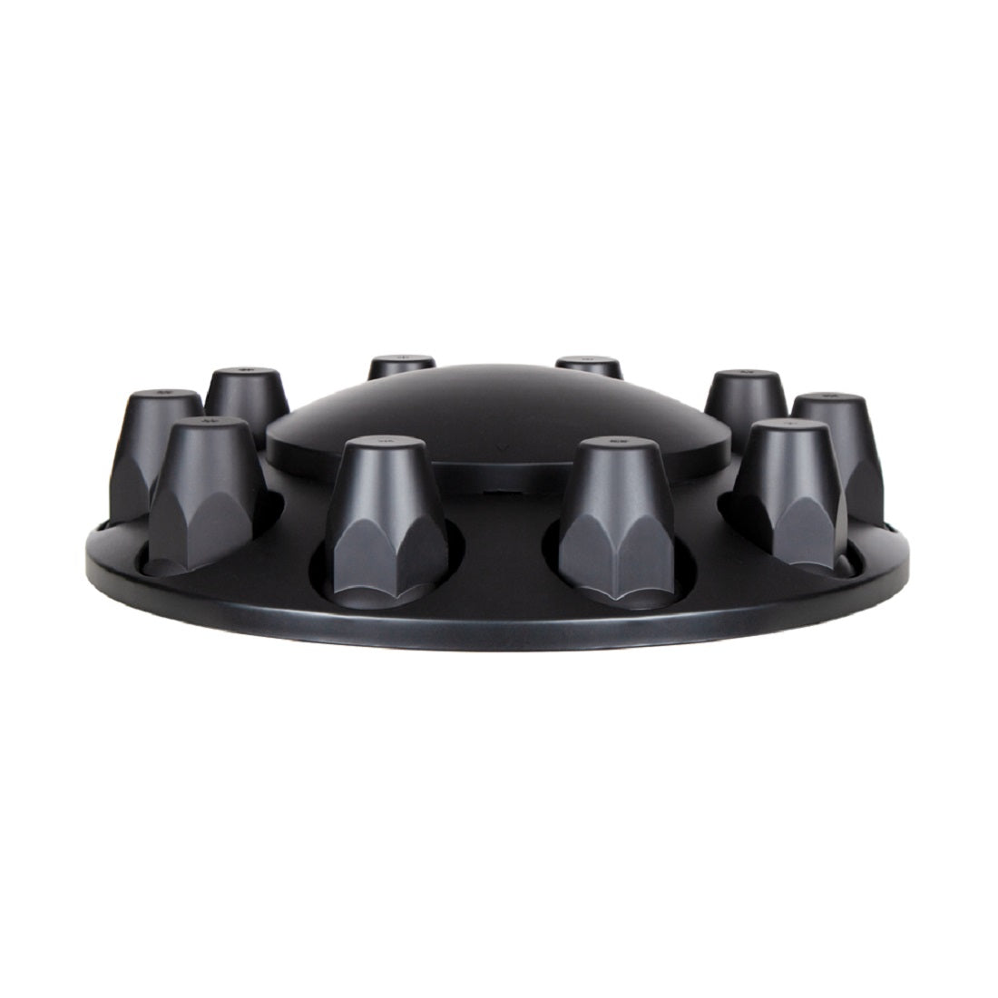 (2) - Matte Black Dome Front Axle Cover w/ 33mm Thread-on Nut Cover