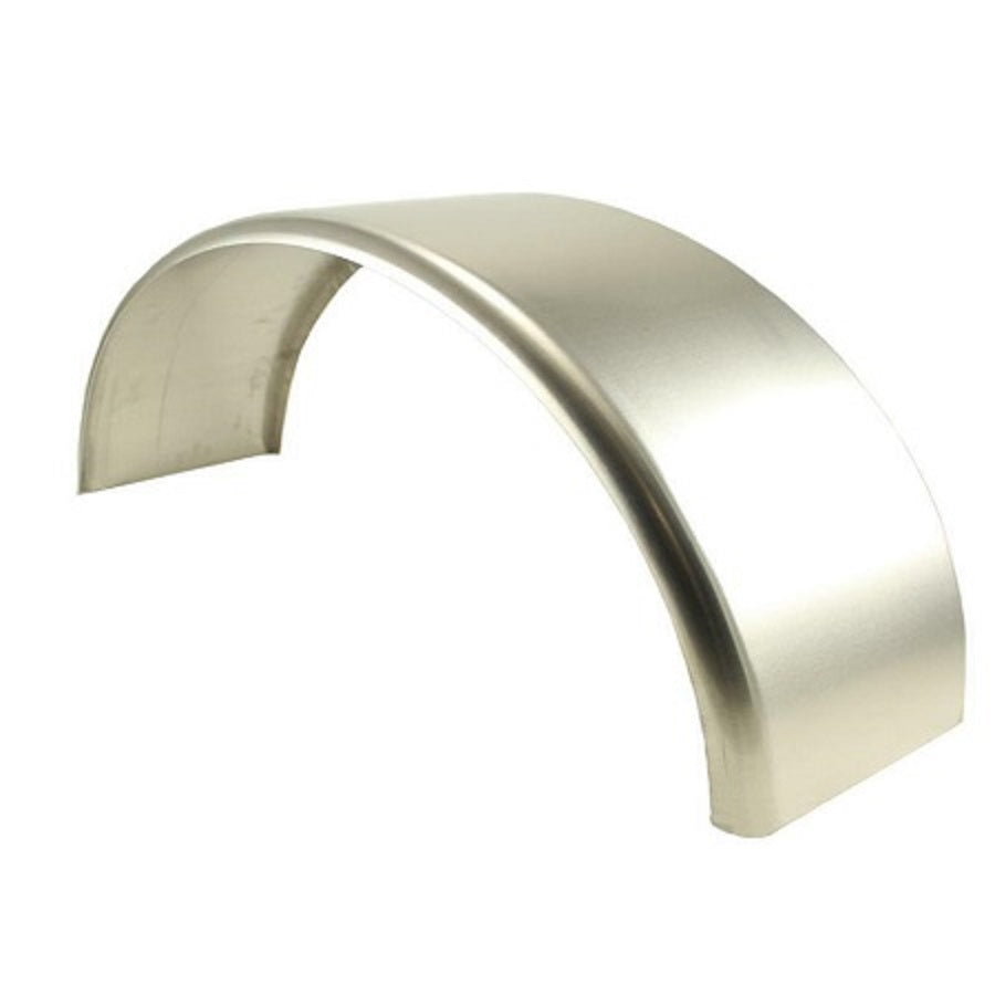 Set of (2) Round Smooth Aluminum Cargo Trailer Fenders 34"L 17"H 10"W