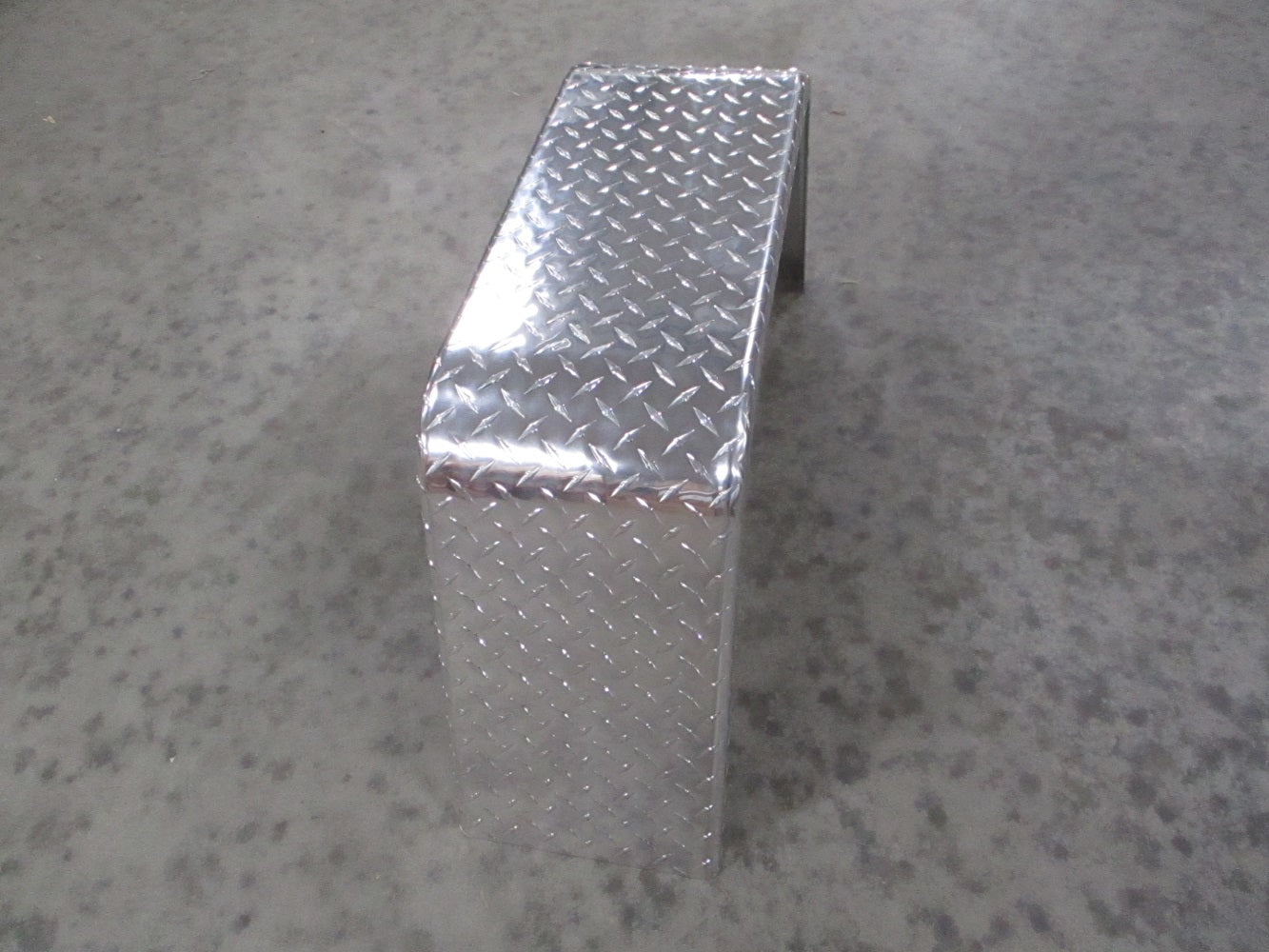 Single (1) Square Aluminum Tread Plate Cargo Trailer Fender 34"L 17.25"H 10"W