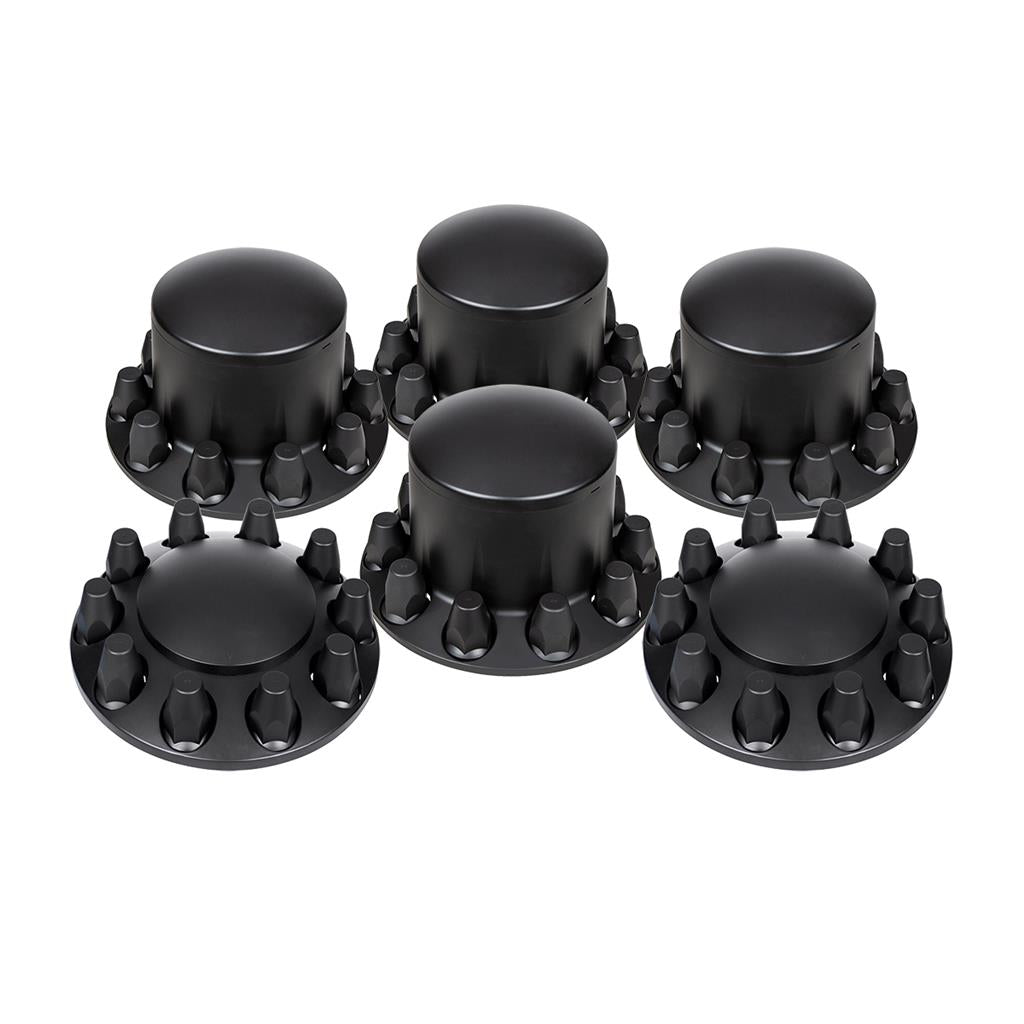 33MM Thread On Matte Black Dome Axle Cover Combo Kit w/nut cover tool.