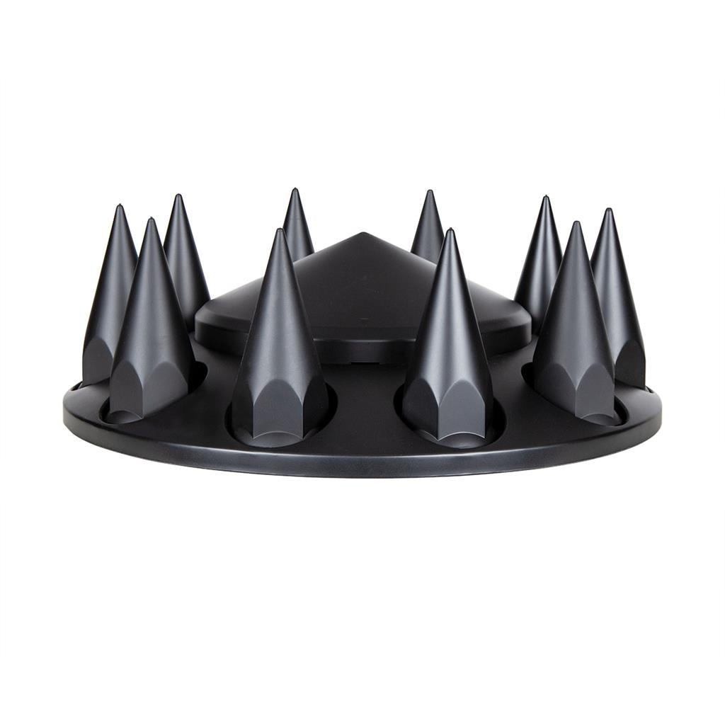 33MM Thread On Pointed Matte Black Dome Axle Cover Combo Kit w/nut cover tool.