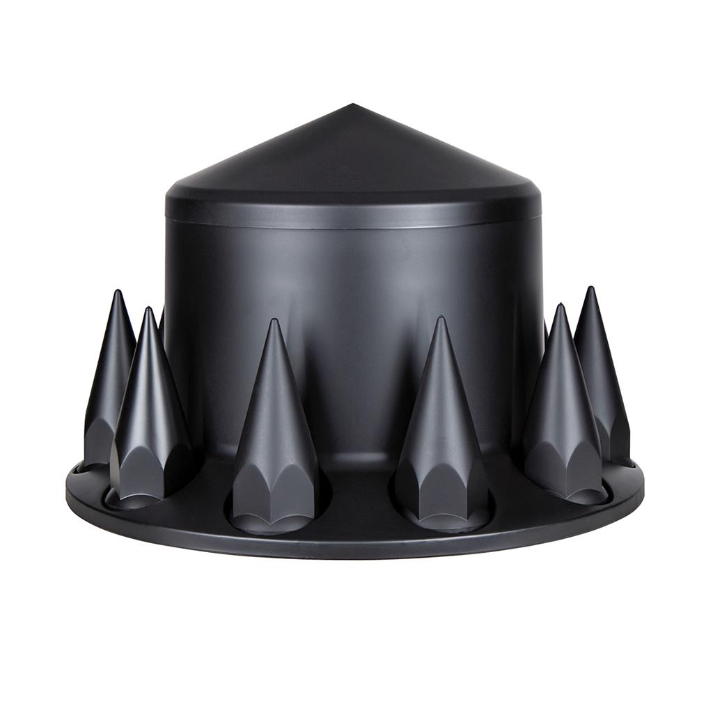 33MM Thread On Pointed Matte Black Dome Axle Cover Combo Kit w/nut cover tool.