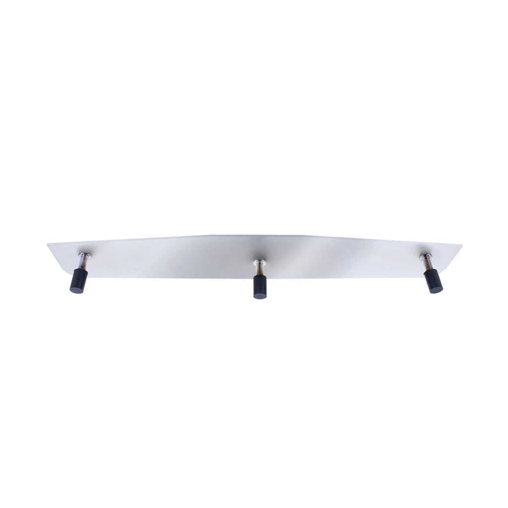 Pair of 3"x12" Chrome Bottom Mud Flap Weight Plates-Welded Stud