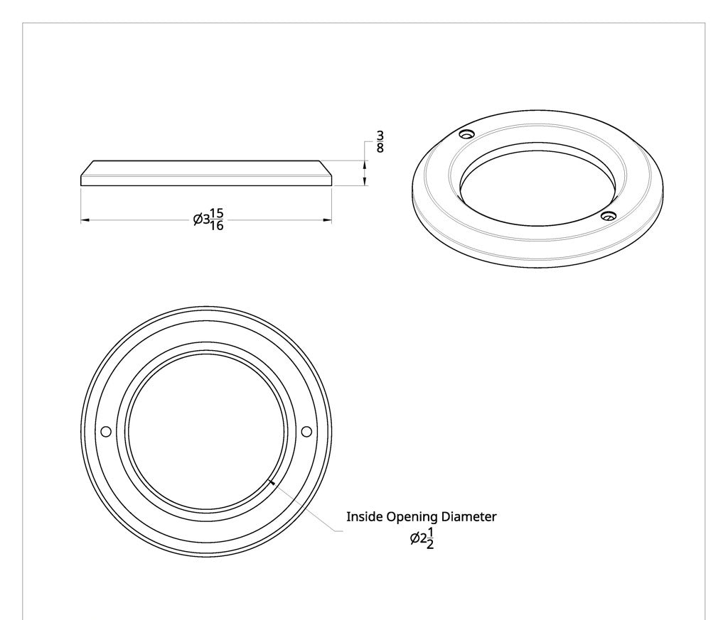 (10) Round Chrome Bezels / Covers 2.5" LED Side Marker Clearance Lights
