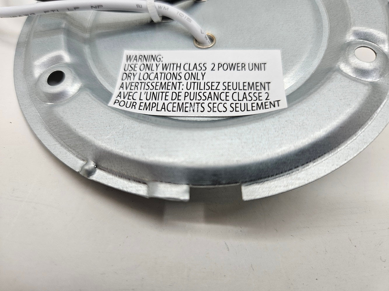 White LED 4.5 inch Round Camper RV Trailer Dome Light / Switch / Metal Base