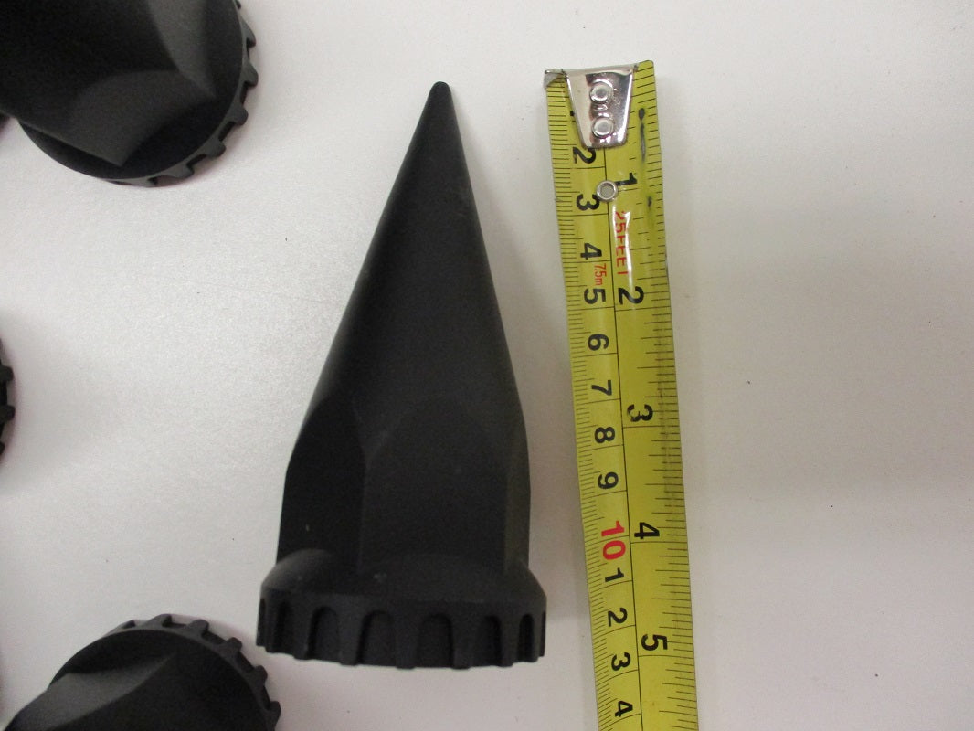 20 - Wheel Lugnut Black Plastic 33mm Thread On Spike Nut Covers Caps / 4 3/4"