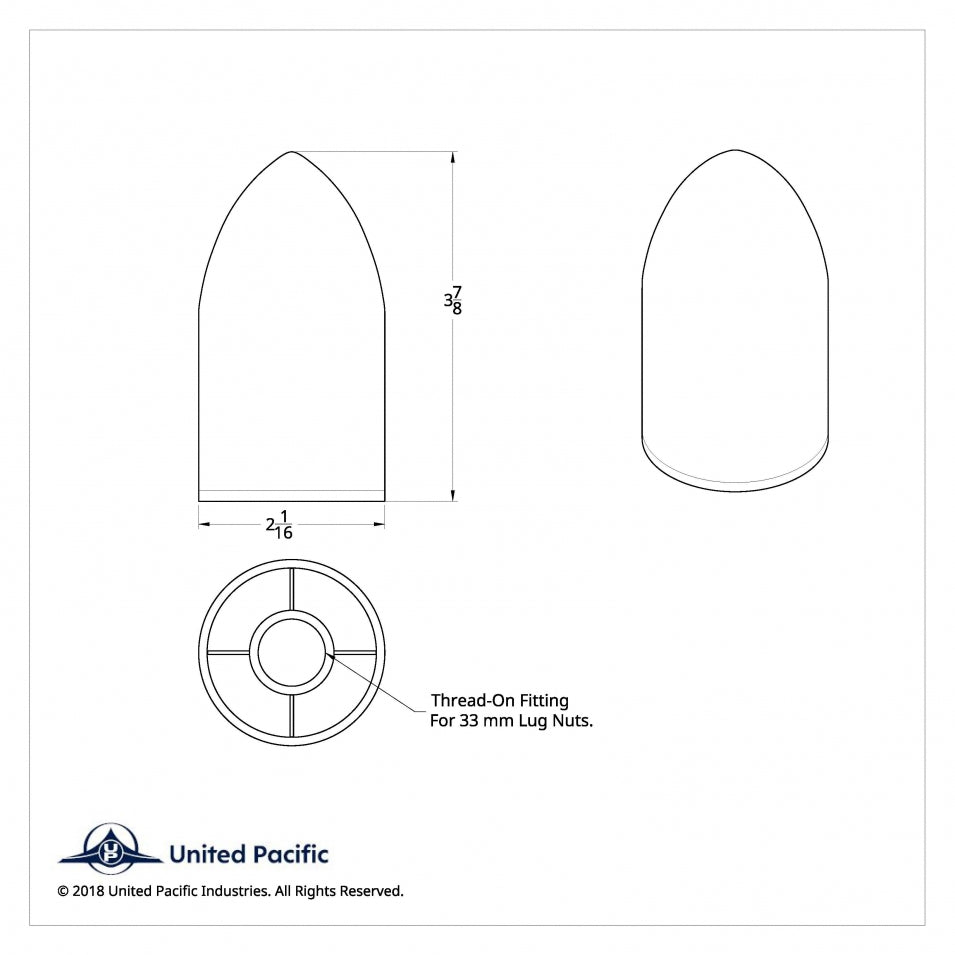 (20) Wheel Lugnut Black Plastic 33mm Thread On Bullet Nut Covers Caps / 3 7/8"