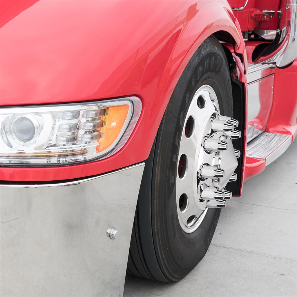 20 Pack 33mm X 4" Chrome Plastic Extra Tall Nut Cover W/ Flange - Thread-On