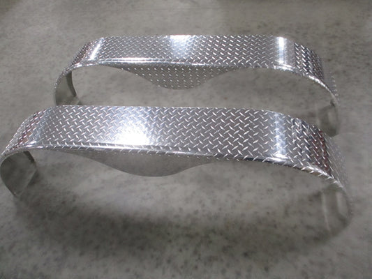 (2) Tandem Aluminum Double Axle Tread Plate Trailer Fenders 72"L 20"H 10"W