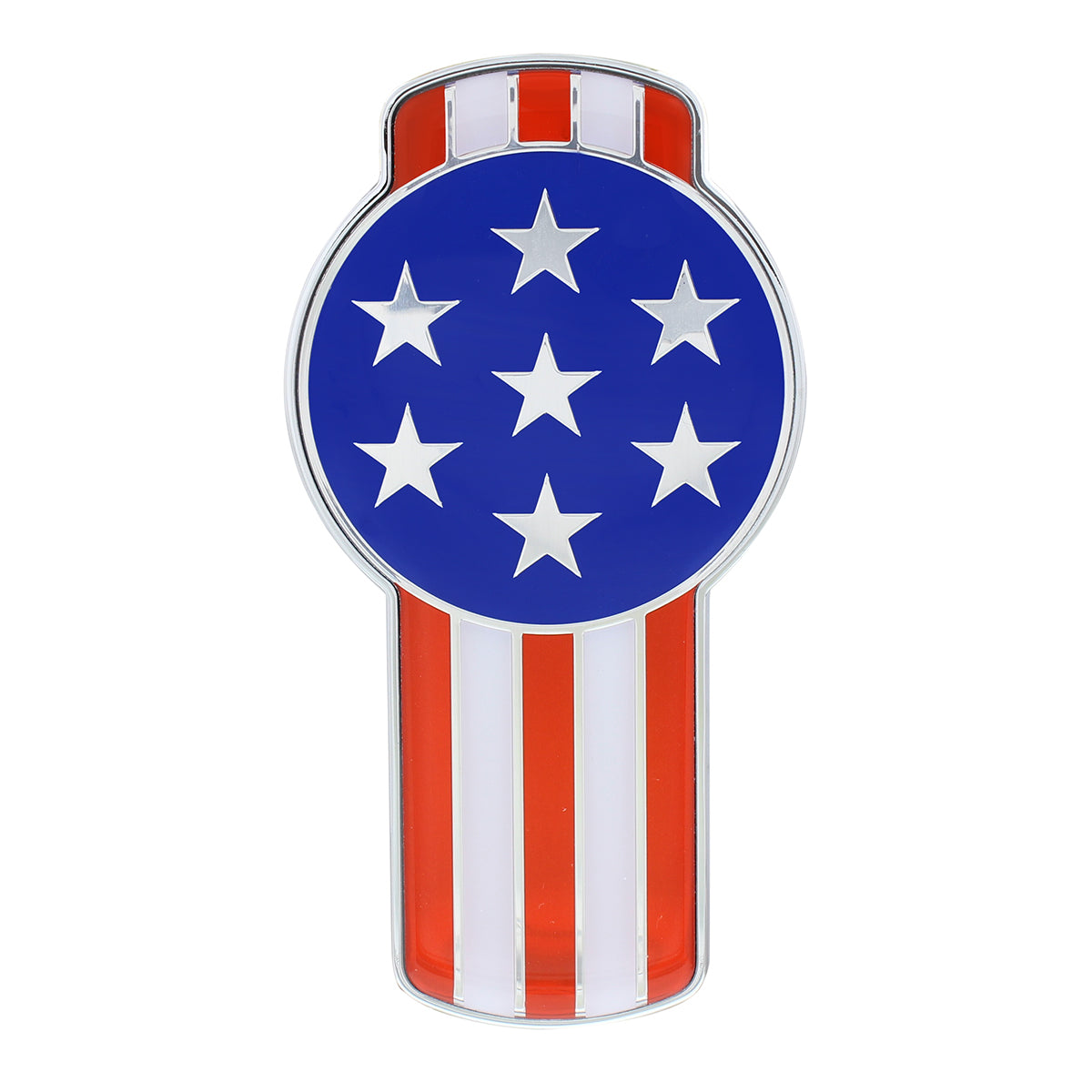 Chrome Die Cast USA Flag Emblem Fits Kenworth T680 & T880