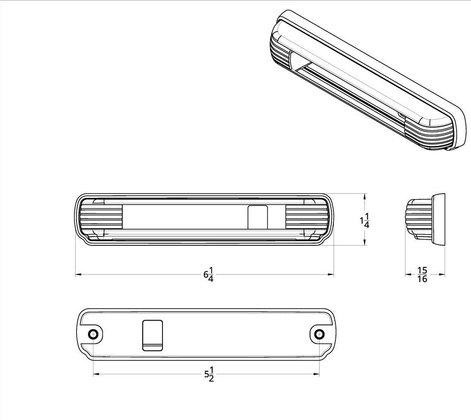 Heavy Duty Chrome License Plate Light W/Red LED 3rd Brake Light Truck Trailer RV