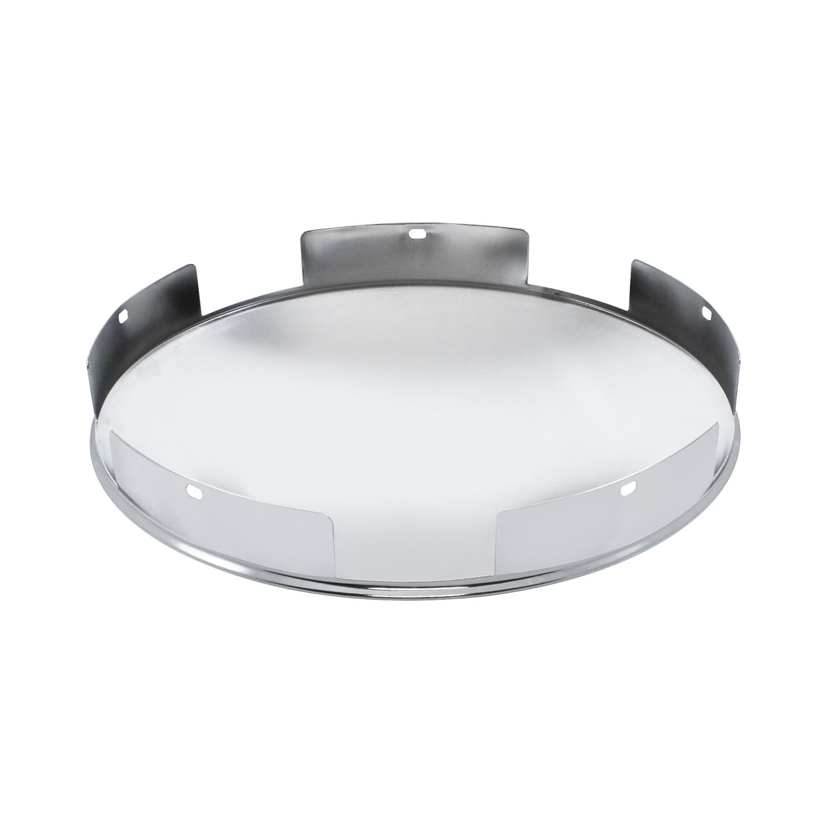 5 Even Notched Stainless Steel Dome Front Hubcap - 1" Lip