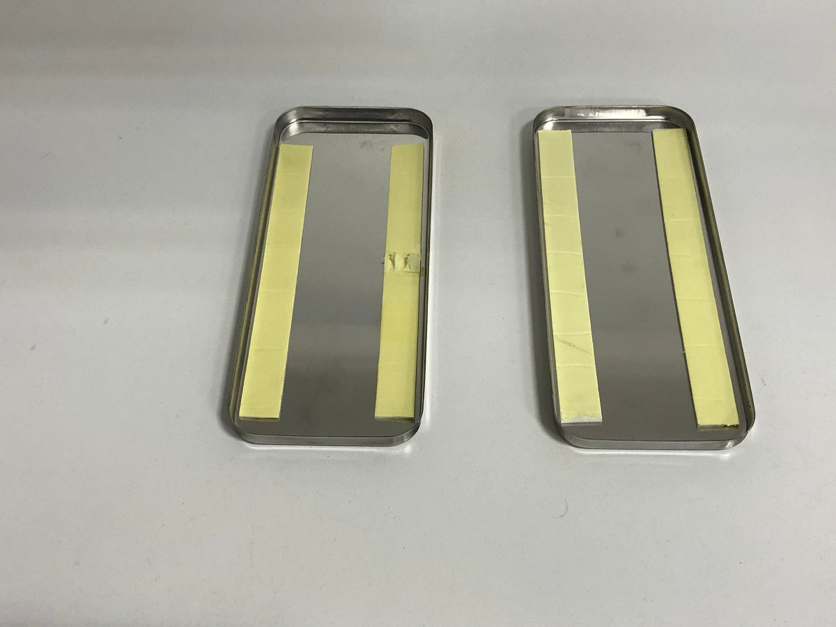 (2) Peterbilt 359, 377, 379 Sleeper Air Vent Door Covers 304 Stainless Steel