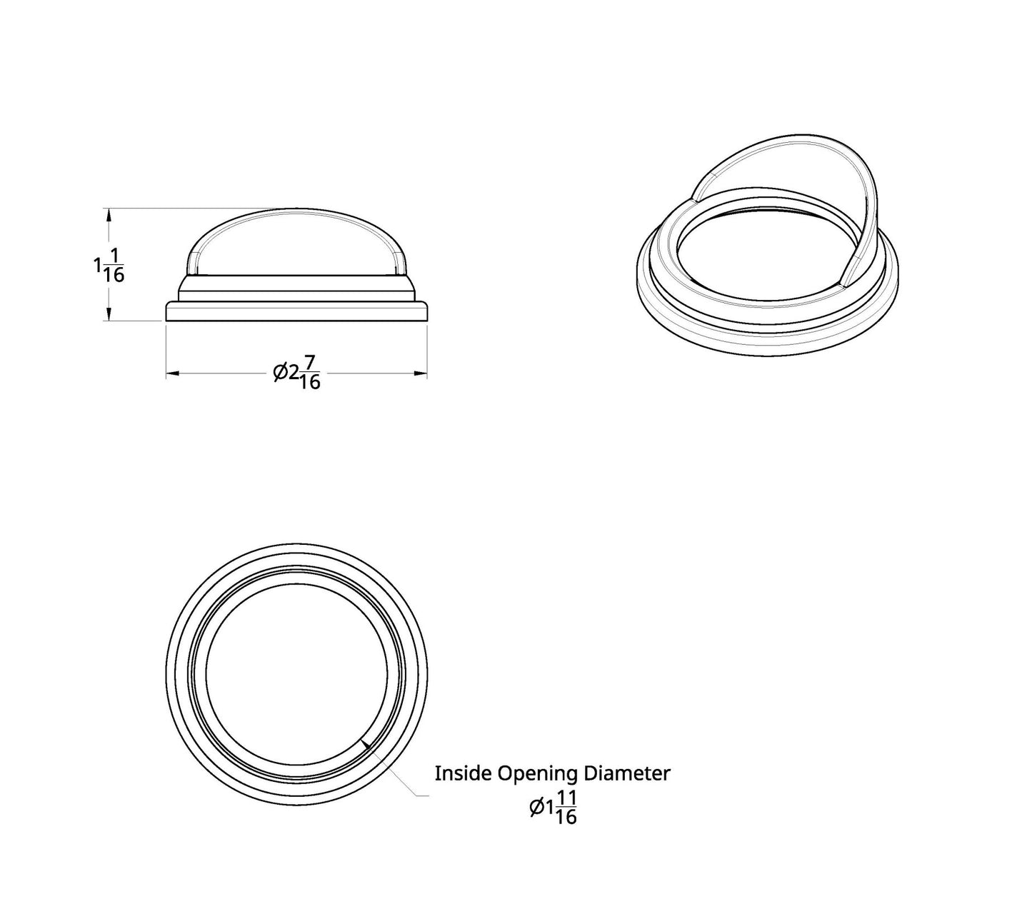 Small Chrome Guage Bezel with Visor for Peterbilt (2005 & Older)