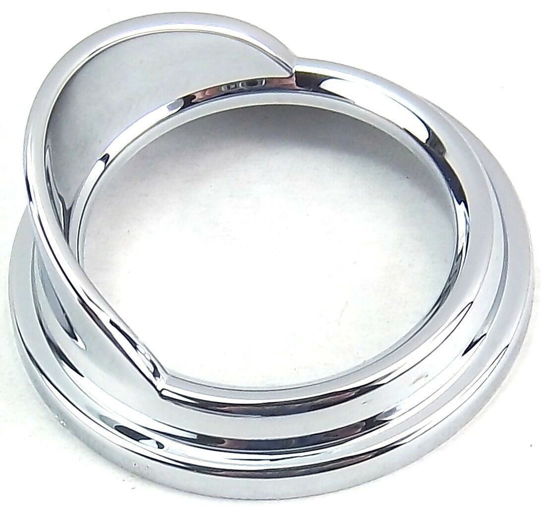 Small Chrome Guage Bezel with Visor for Peterbilt (2005 & Older)