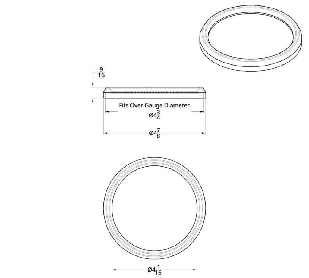 Speed/Tachometer Gauge Bezel without Visor For 1997-2010 Freightliner Century