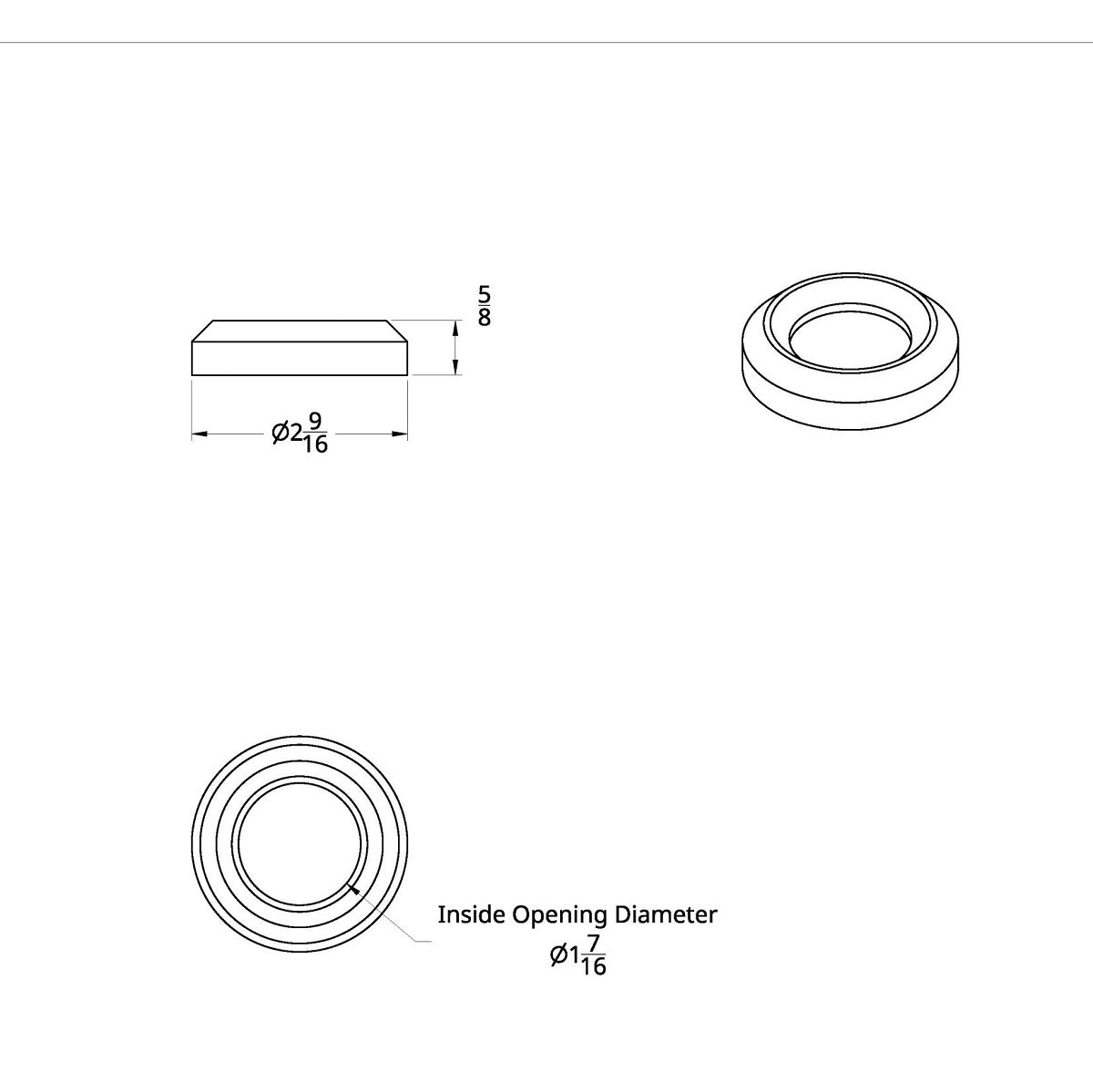 (2) Chrome Plastic Small Gauge Covers Semi Truck
