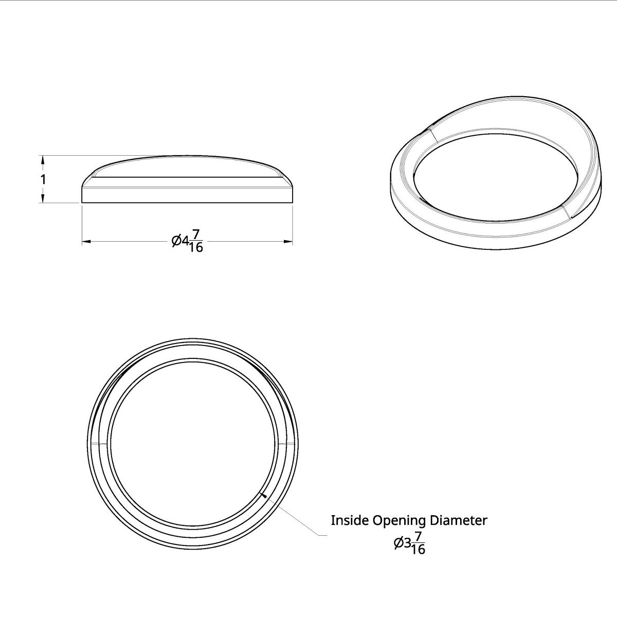 (2) Speed/Tachometer Gauge Bezel's With Visor For 2006+ Peterbilt