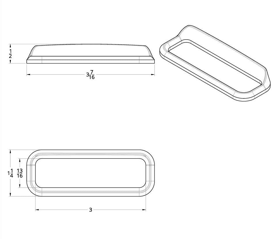 Chrome Plastic Glove Box Emblem Bezel for 2005-10 Freightliner Century