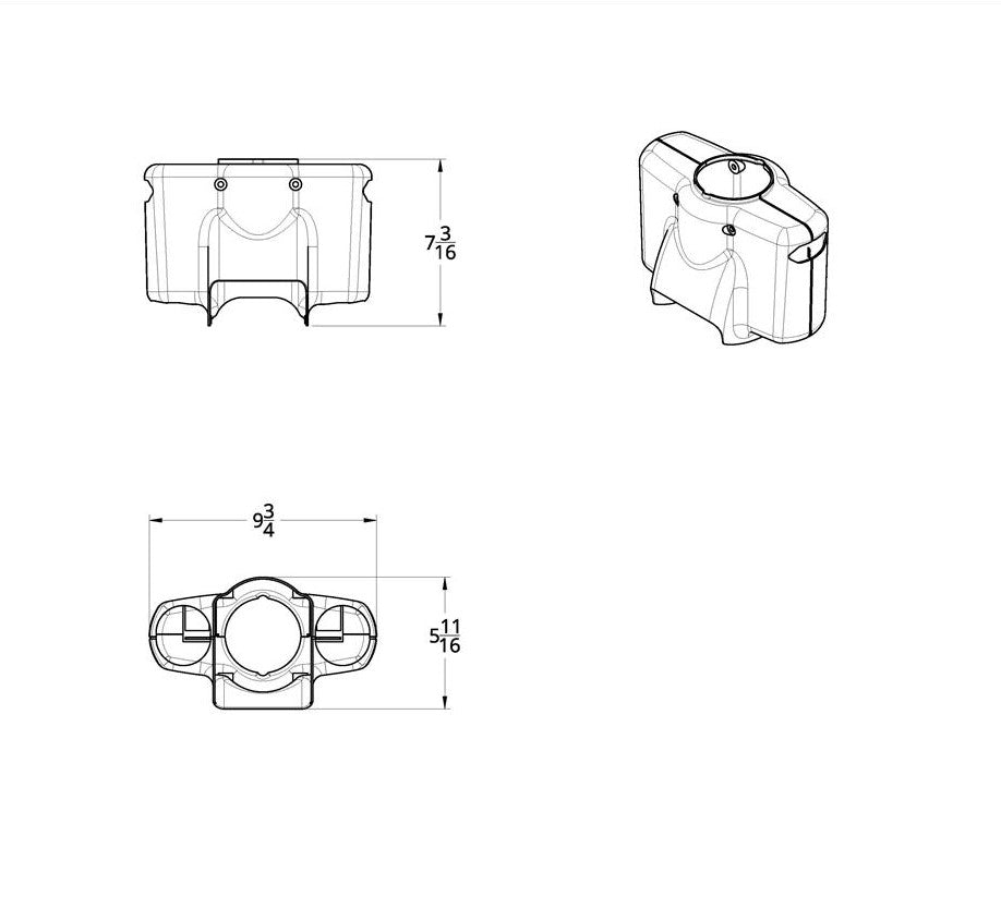 Chrome Plastic Upper Steering Column Cover for Peterbilt 379/378 (1998-2005)