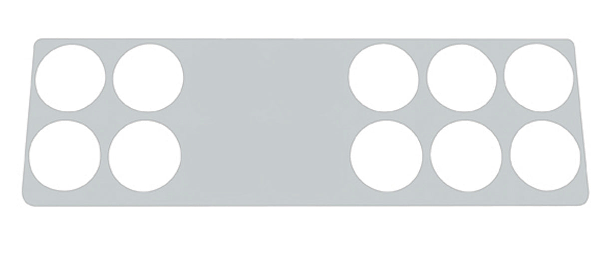 2006+ Fits Kenworth Stainless Right Gauge Dash Panel Trim - 10 Holes