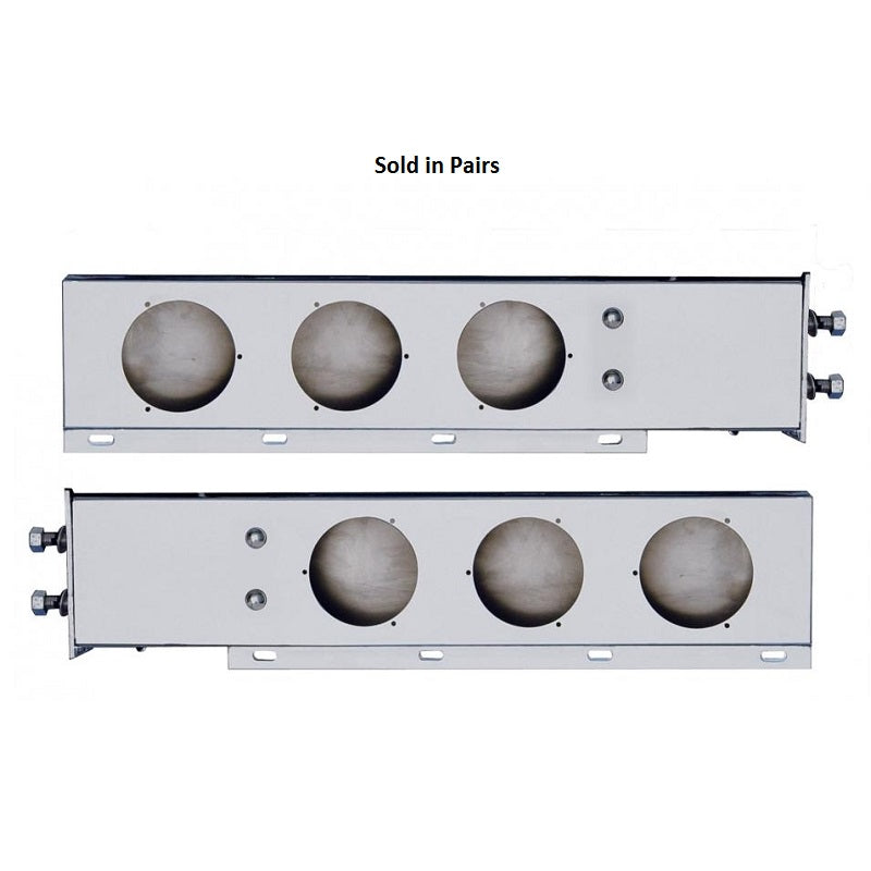 Stainless Steel Mud Flap Hangers / LED Lights / Spring Loaded 2.5" Bolt Pattern