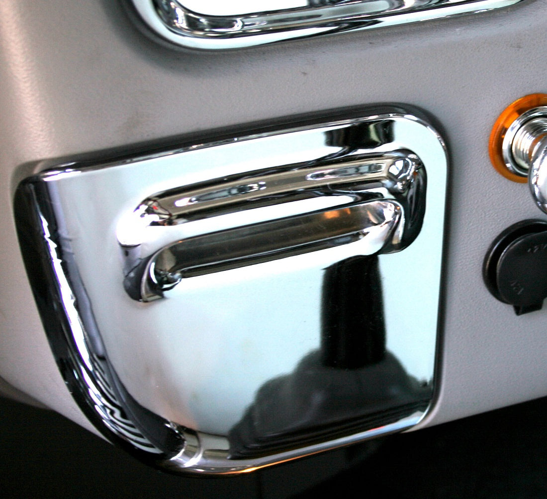 Chrome Plastic Ashtray For 2006+ Peterbilt 379, 384, 386, 387, 388, & 389