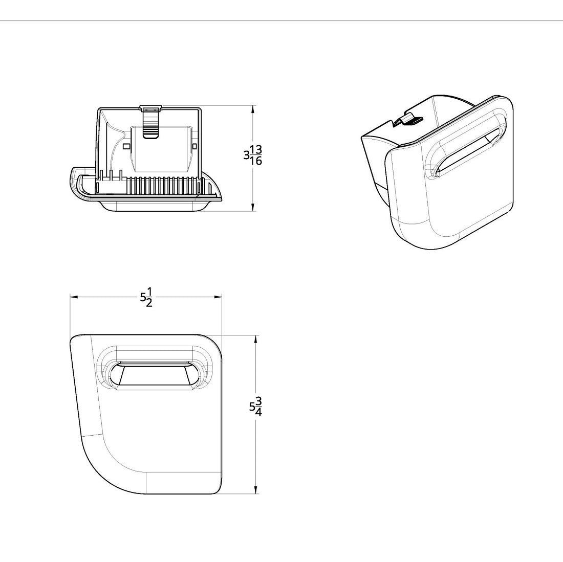 Chrome Plastic Ashtray For 2006+ Peterbilt 379, 384, 386, 387, 388, & 389