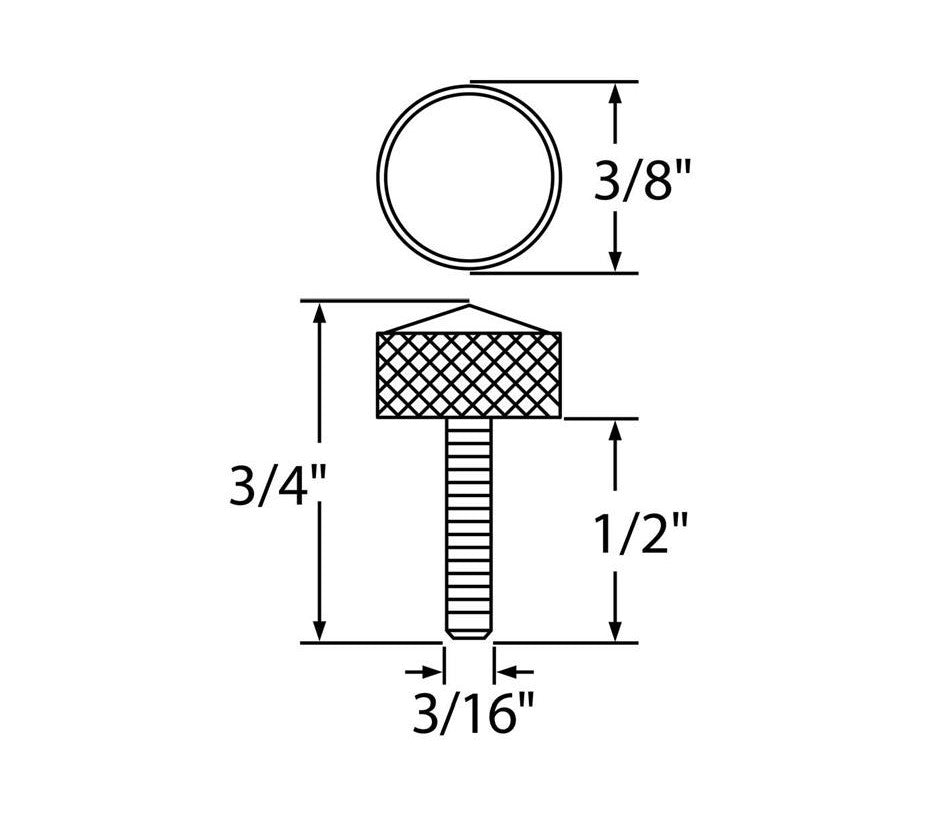 2 Pack Dash Panel Screws for 1987-2000 Peterbilt Red Jewel Chrome 3/4" Tall