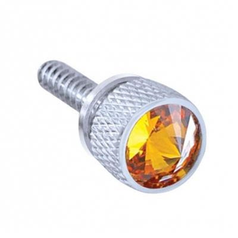 (4) Dash Screw's with Amber Crystal For 2008-2017 Freightliner Cascadia