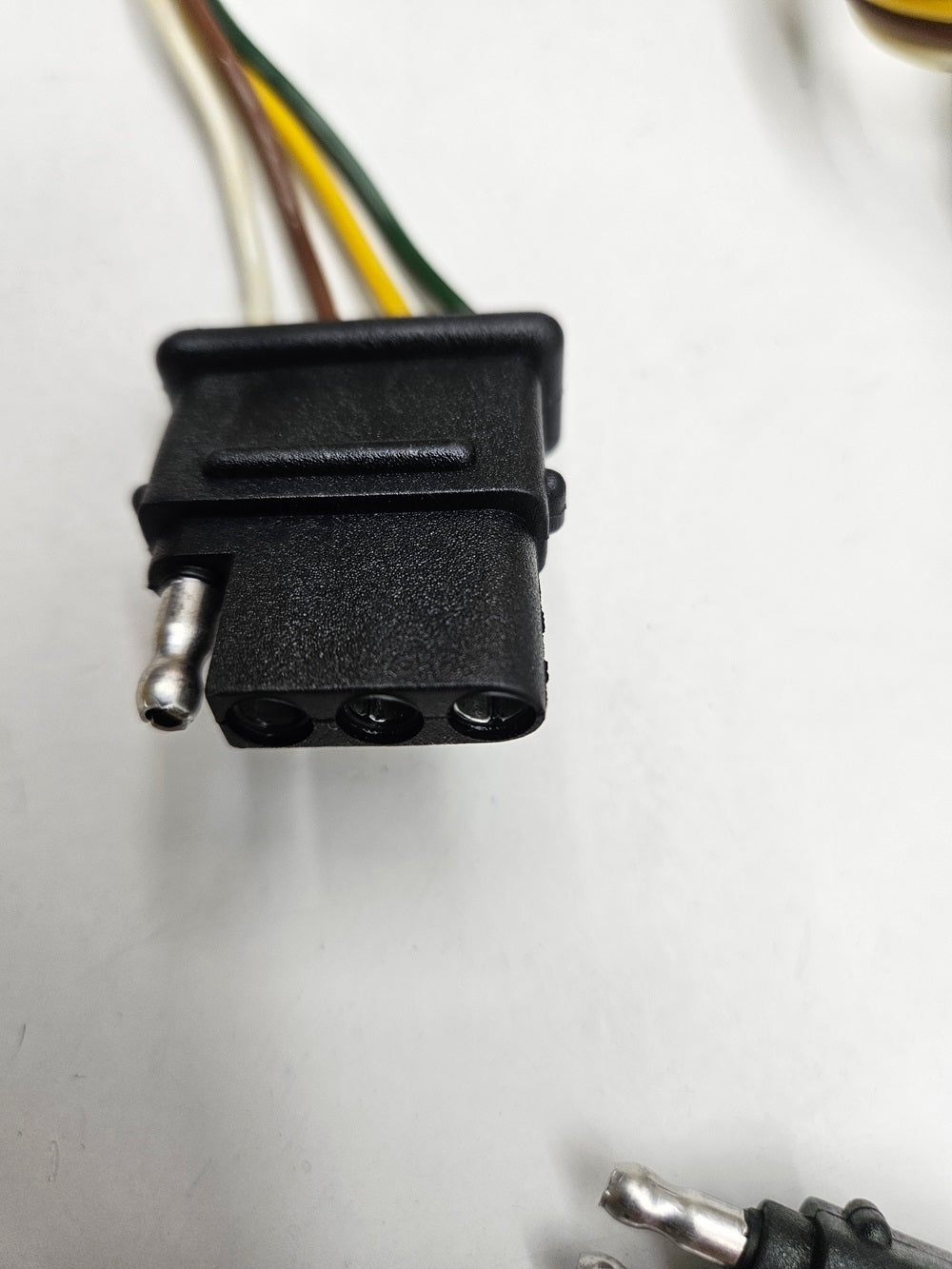 25' 4 Way Flat Plug Camper Boat Trailer Wire Harness Extension Male-Female Plugs