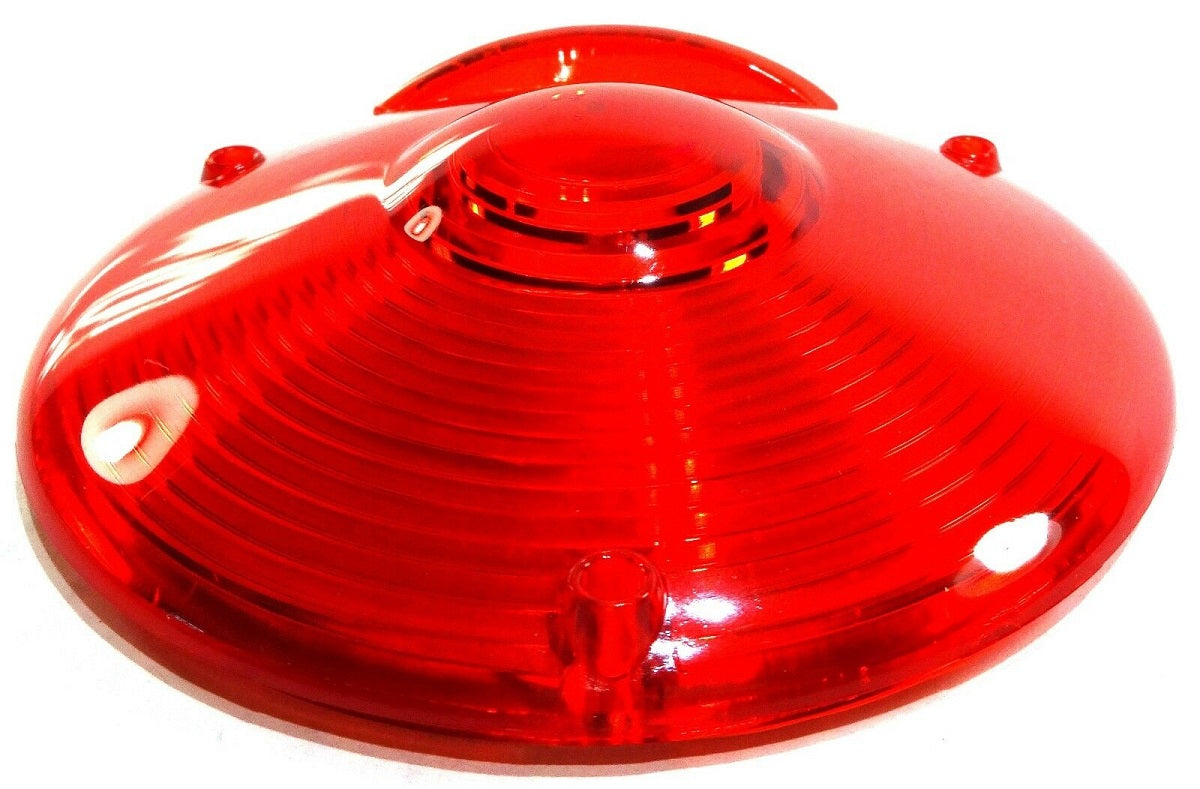 Replacement Lens 4" Round Red Plastic 3 Screws Peterbilt Fits Kenworth Freightliner