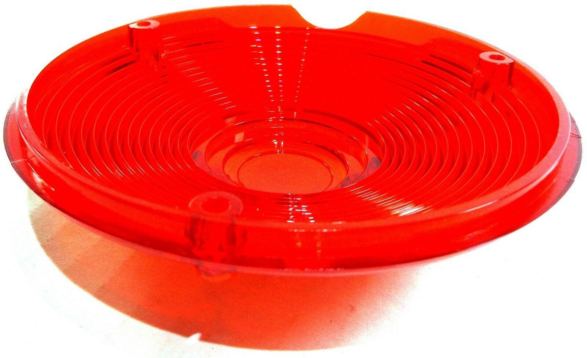 Replacement Lens 4" Round Red Plastic 3 Screws Peterbilt Fits Kenworth Freightliner