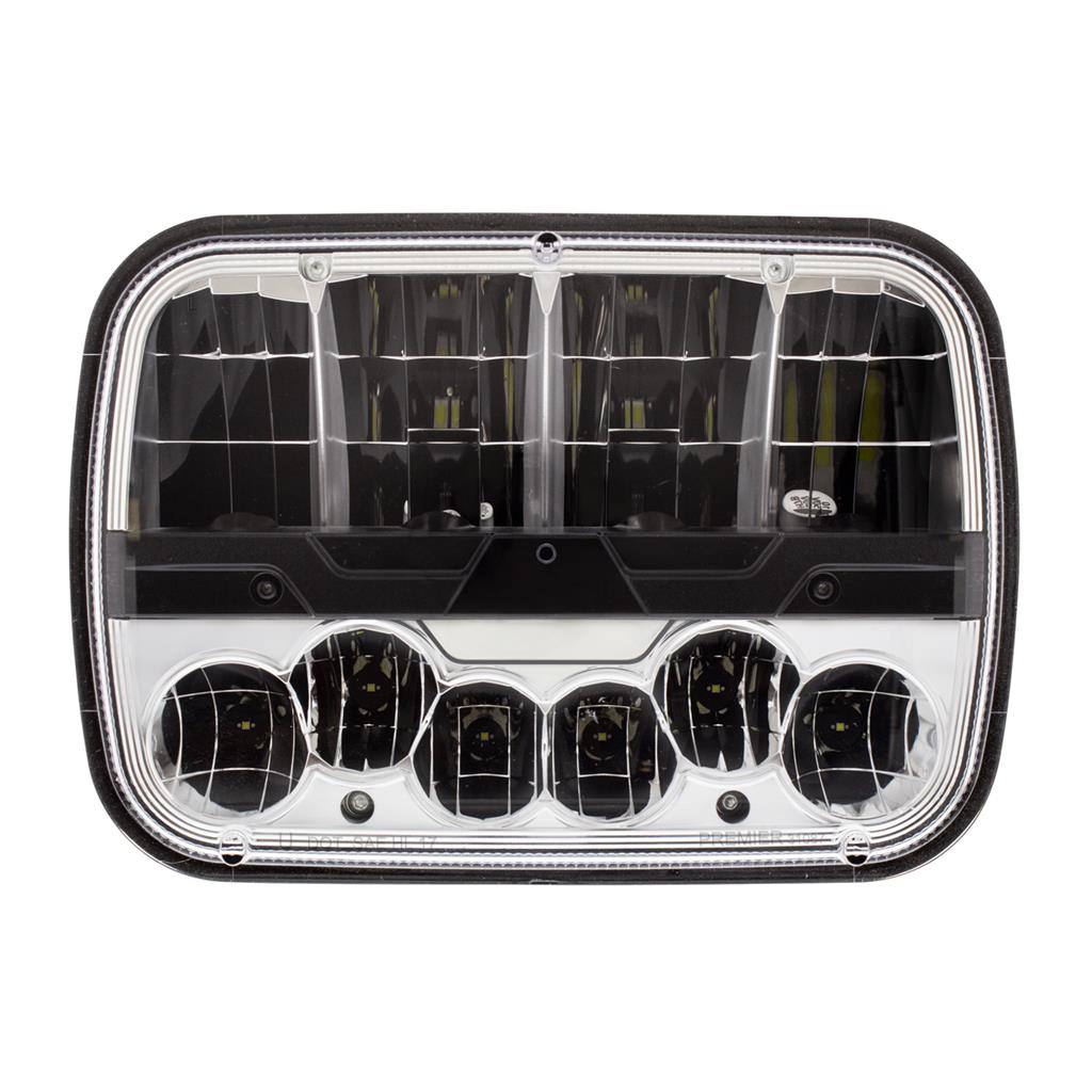 ULTRALIT - High Power LED 5" X 7" Headlight with Polycarbonate Lens & Housing