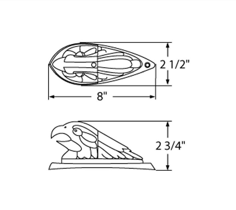 Amber Eagle Cab Roof RV Truck Semi Clearance Marker Lights