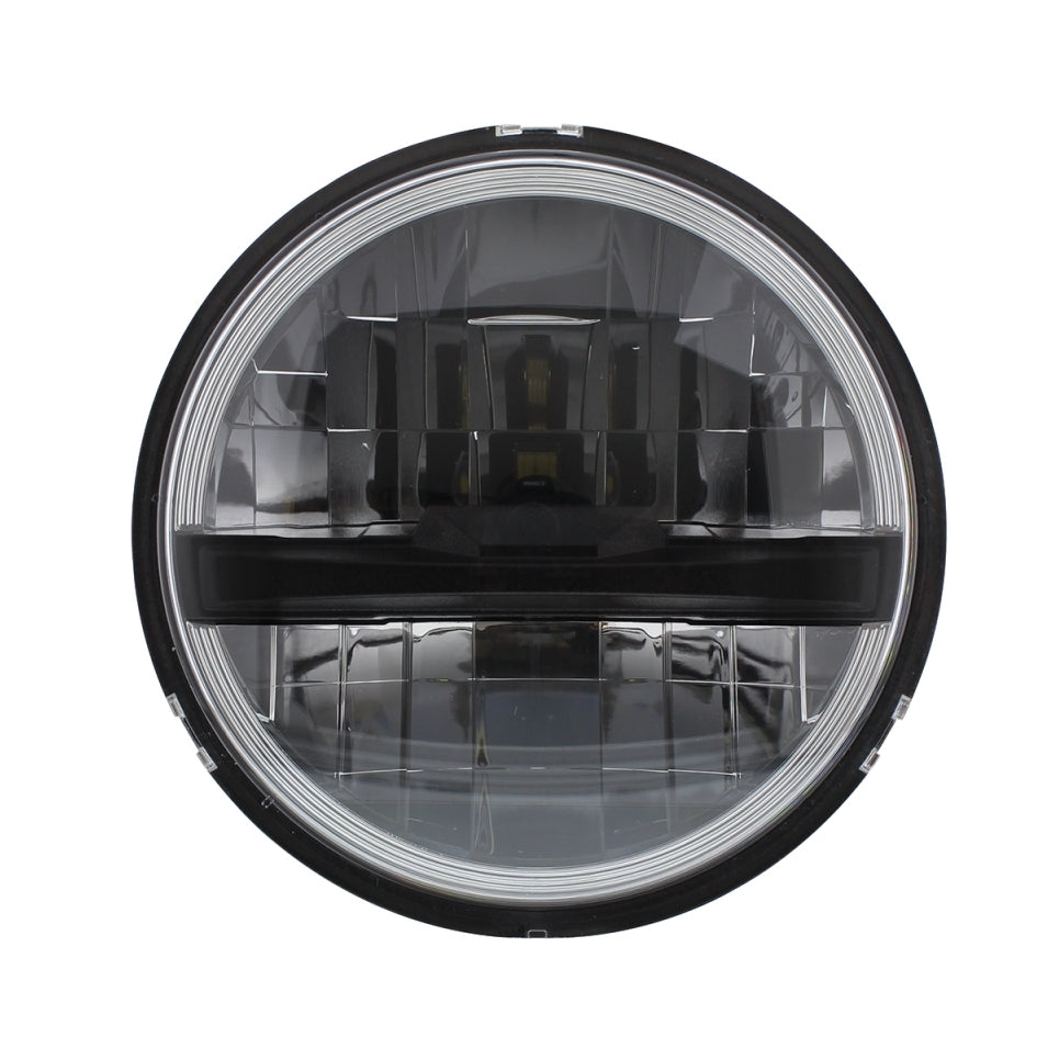 8 High Power LED 5 3/4" Headlight Blackout Style Truck Semi Bus RV