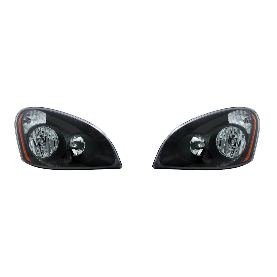 Pair "Blackout" Headlight Set For 2008-2017 Freightliner Cascadia LH RH