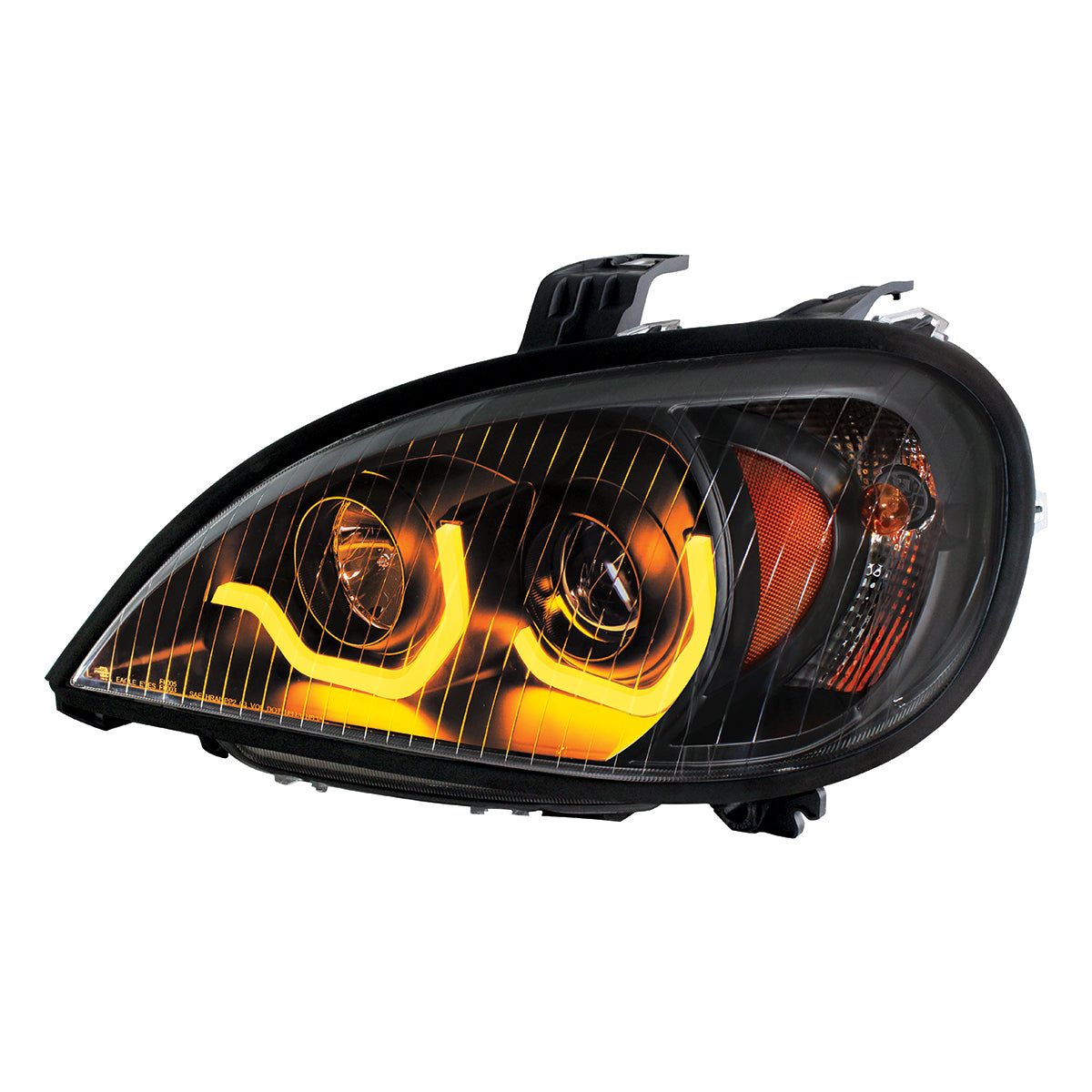 Blackout Projection Headlight W/LED Position Light 2001-20 Freightliner Columbia